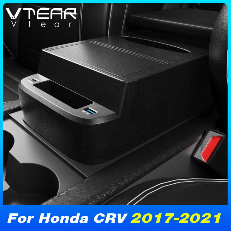 

For Honda CRV CR-V 2017-2022 Center Control Armrest Storage Box With USB Tpye-C Fast Charging Adapter Port Interior Accessories