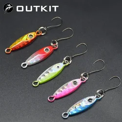New Mini Fishing Lure 2.7CM 4.5CM 3g 6g Spoon Metal Lures Spinnerbait Minnow Small Fish Single Hook Jig Stream Trout Winter Ice