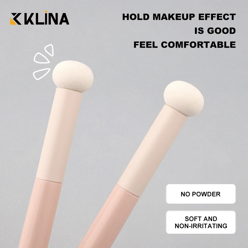 KLINA Lip Concealer Brush Sponge Head Soft Hair Makeup Brushes Puff Powder Foundation Fine Natural Blending Professional Tools