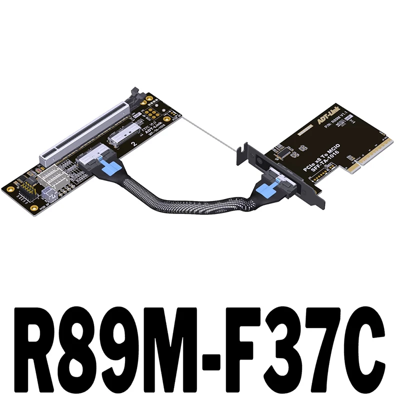 XT-XINTE ADT PCIe 4.0 x16 MCIO Câble Extender Split Card 9