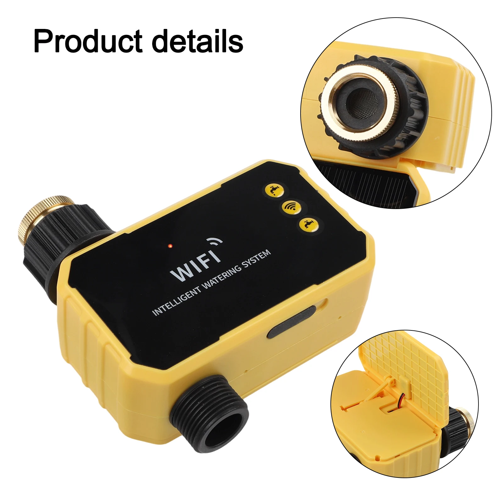 

Automatic Watering System Solar Powered Timer Outdoor Watering 360 Rotating Connection Programmable Watering Time