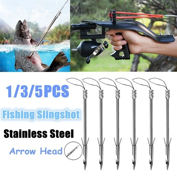 5/10/15/20PCS 14.5cm Slingshot shot Arrows metal bullet arrows Stainless steel Flying Fish darts Bow Tackle Accessory Darts