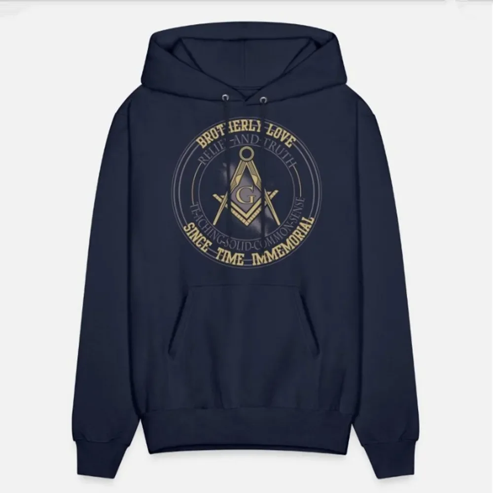 Freemasons Relief and Truth The World Order Masonic Pullover Hoodie Comfortable Cotton Casual Mens Sweatshirt Streetwear