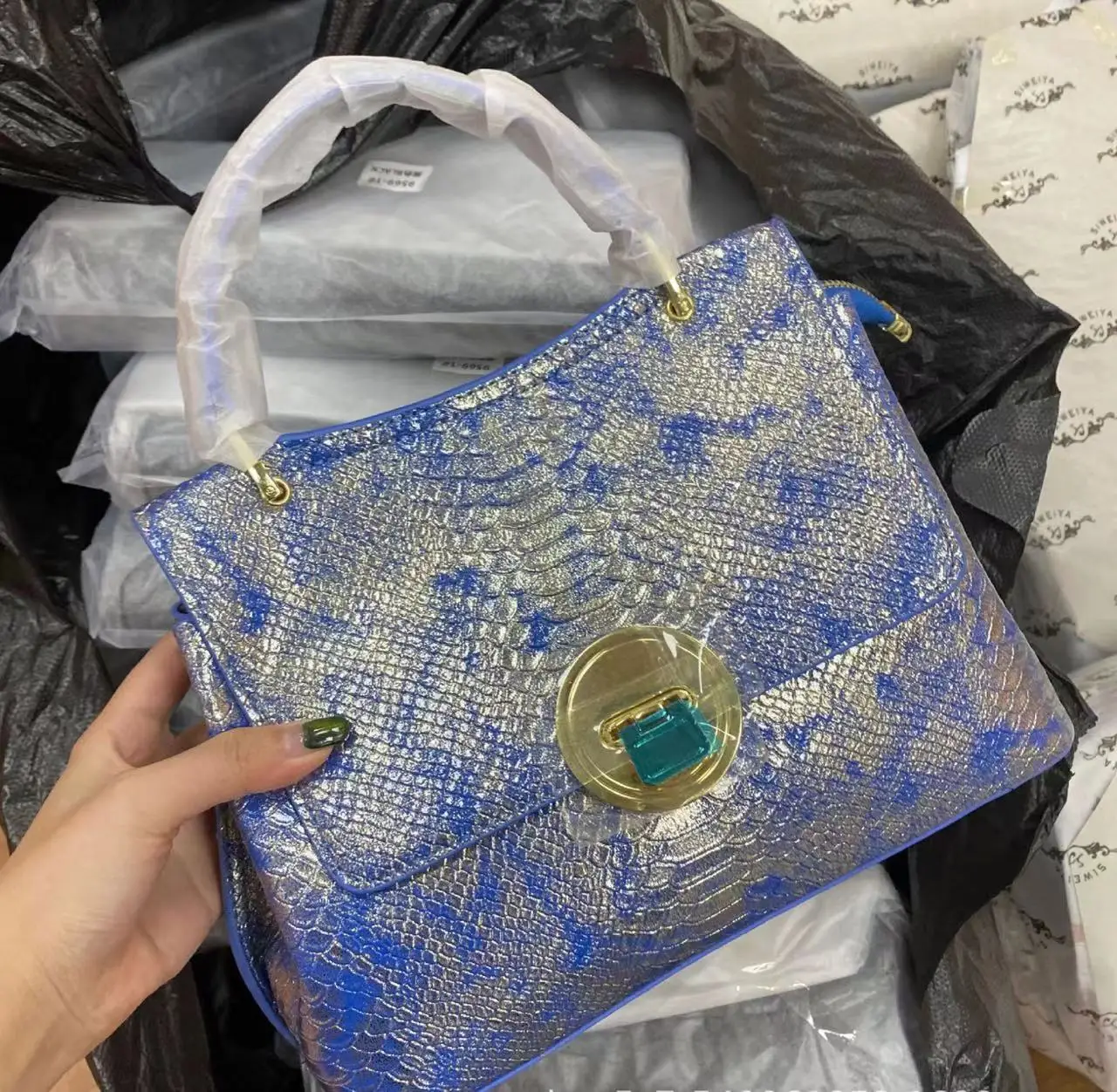 Bolsos de cuero con estampado de serpiente para mujer, bandolera de hombro de marca de diseñador de lujo, alta calidad, 2023