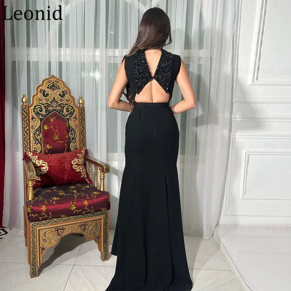 

LEONID Elegant Beading Formal Occasion Dresses 2024 Mermaid High Neck Beading Sleeveless Prom Party Dress Long Evening Gowns