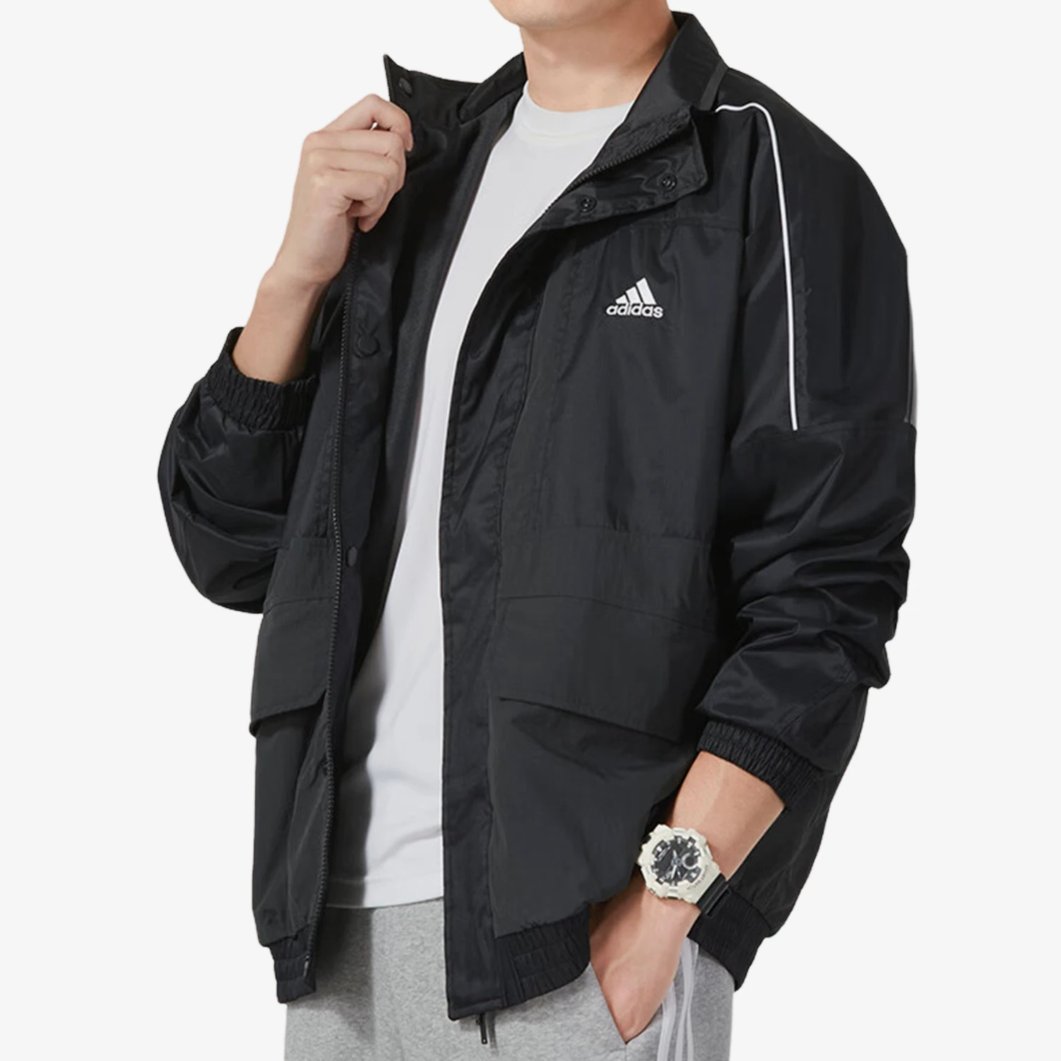 سترة أديداس أصلية شتوية جديدة للجنسين رياضية دافئة منسوجة IK7326 #3