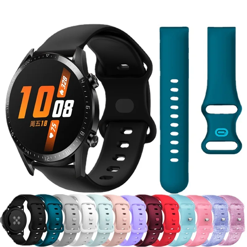 Newest 20mm 22mm Silicone Band for Samsung Galaxy Watch Active 2 Active 3 Gear S2 Watchband Bracelet Strap for Huami Amazfit bip