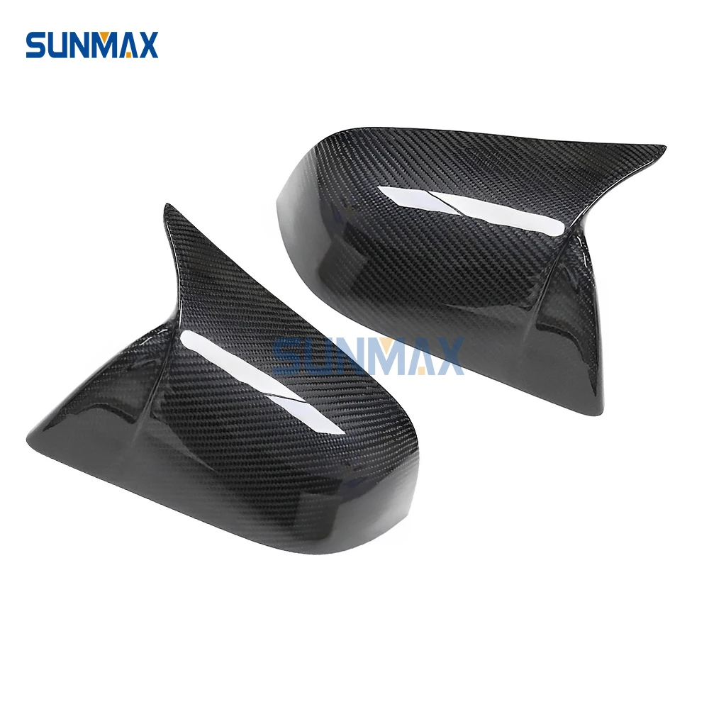 Dry Carbon Fiber Side Mirror Cover Rear View Mirror Caps M Style For Tesla Model 3 Highland Car Accessories