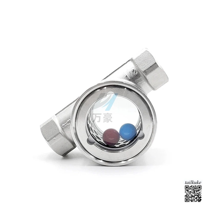 

SG-FQ11-01 Stainless Steel 304/316 Eccentric Float Water Flow Indicator Internal Thread Water Flow Sight Glass