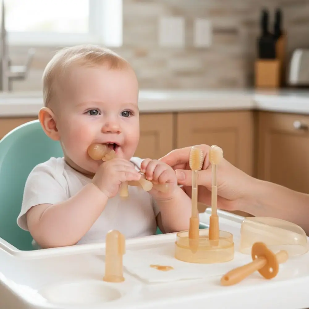 

Креативная мягкая силиконовая детская зубная щетка, щетка для гигиены полости рта и чистки языка, универсальное средство для ухода за полостью рта младенцев, дорожная зубная щетка для младенцев