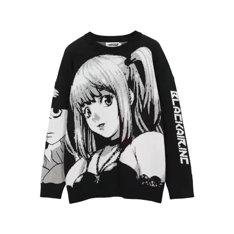 Y2K Women Hip Hop Streetwear Harajuku Sweater Vintage Japanese Style Anime Girl Knitted Soft Pullover Sweaters Female Clothes