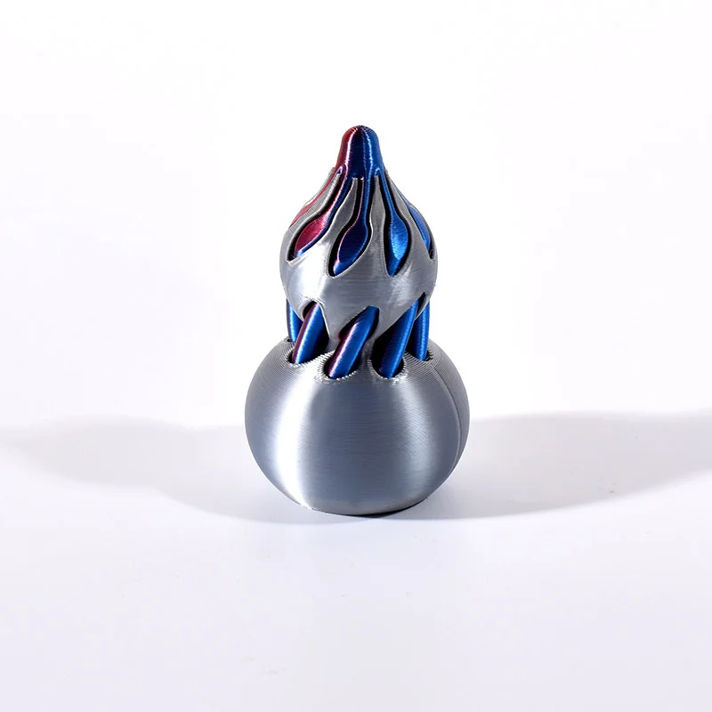 Lucky Gourd 3D Printed Spiral Toys Stress Relief Impossible Pyramid Passthrough Sculpture Passthrough Pyramid Toy Home Decor