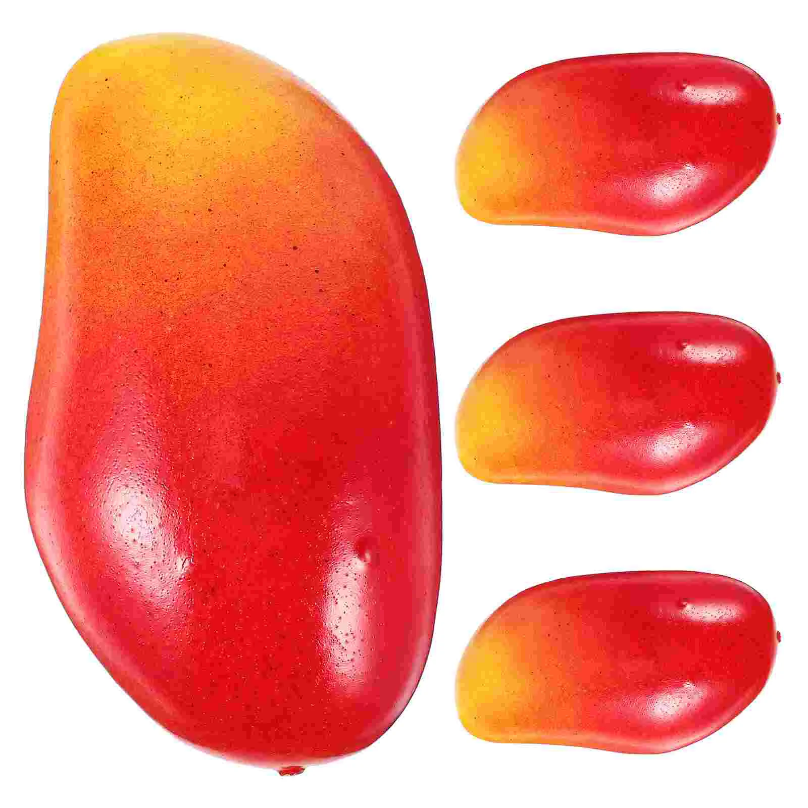 4 Pcs Foam Simulation Mango Artificial Fruit Toys Candied Fruits Simulated Models