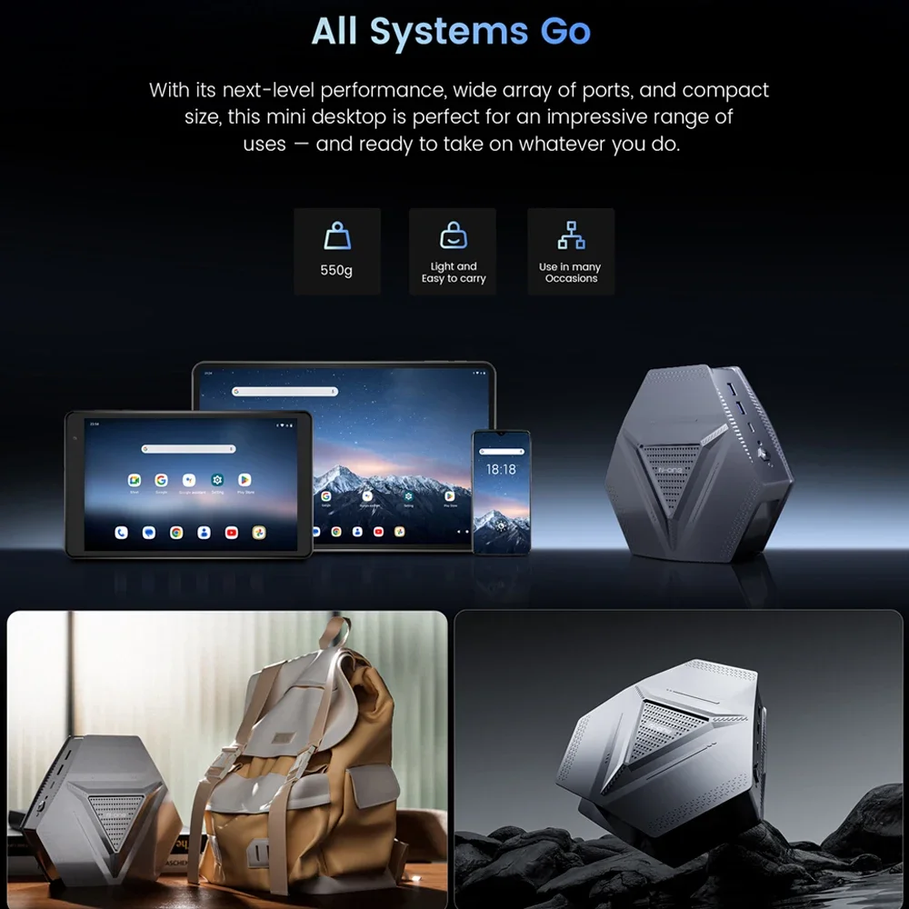 SZBOX MINI PC i9-12900H NPC Ultra Windows 11 Pro DDR4 M.2 2280 NVMe SSD Thunderbolt 4 WIFI6 BT5.2 RJ45 Desk Gaming Mini Computer