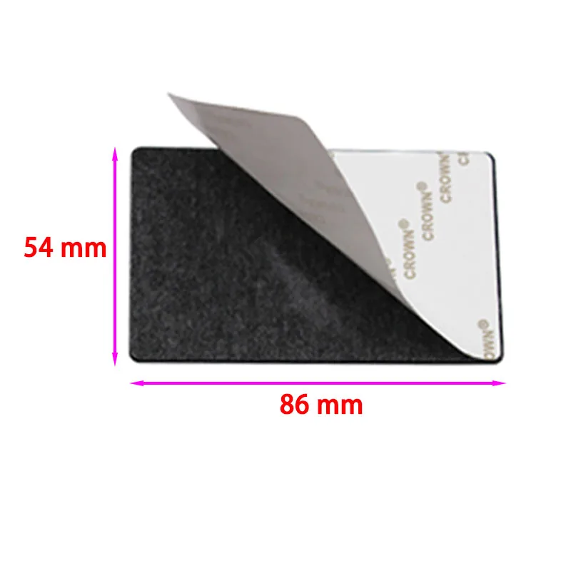 50Pcs Nameplate Metal Business Cards aluminum alloy Blanks Card for Customer Laser Engraving DIY Gift Cards Back Adhesive Style