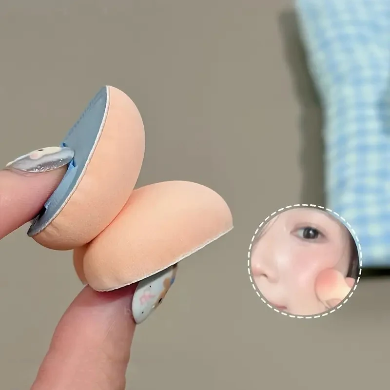 5 peças bonito cordeiro pó puff conjunto macio reunindo molhado e seco dupla utilização esponja mini ponta do dedo puffs para maquiagem