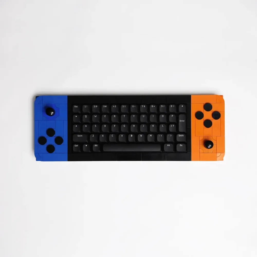 10 Saha Building block keyboard Customized Single Mode wired Low Profile Switch Hot Swap RGB Three part handle Game Keyboard