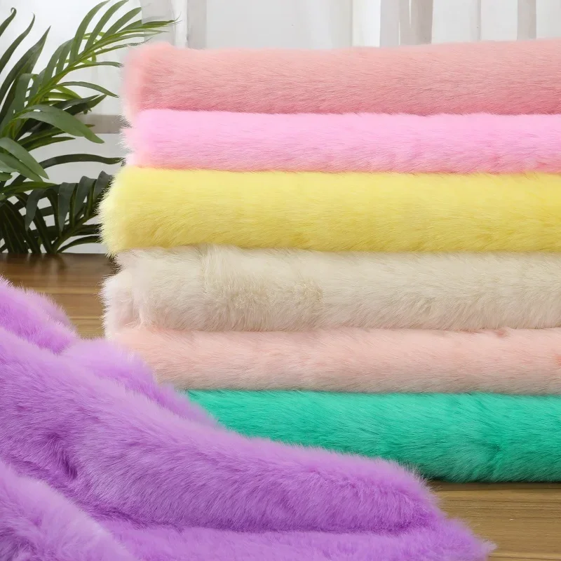 

160cm Wide Imitation Rabbit Fox Hair Plush Fabric Toys Clothing Soft Diy Handmade Wholesale Cloth by Meter for Sewing Material