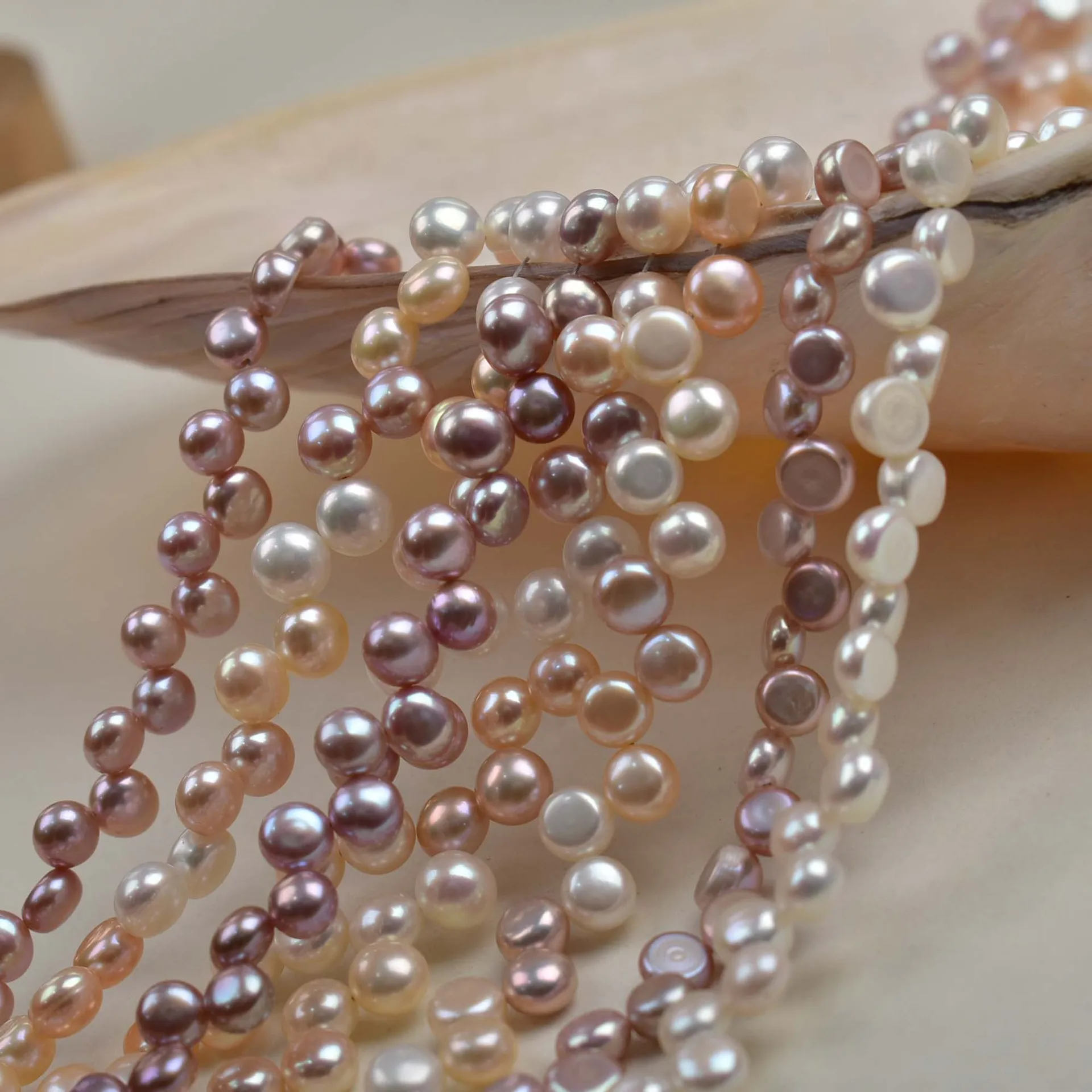 2*8 Hole Pearl Natural Freshwater Nugget Bread Pearl 7-8mm For Jewelry Making DIY Necklace Bracelet Chains Accessory