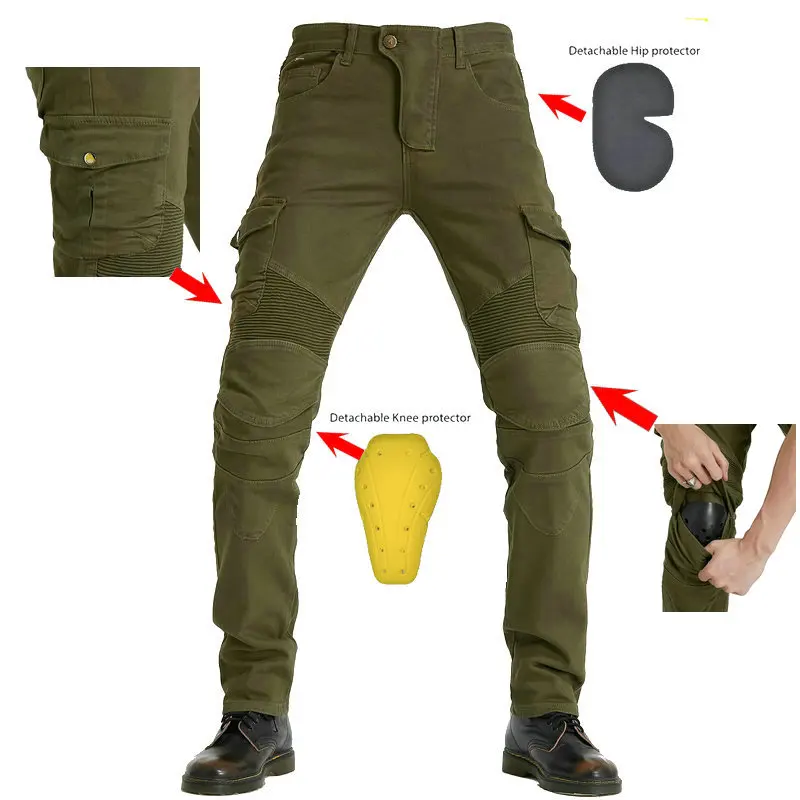 

Men Motorcycle Outdoor Riding Rider Camo Jeans Equipment Protective Gear Road Racing Stretch Pants Multi-Color Optional 2025 NEW