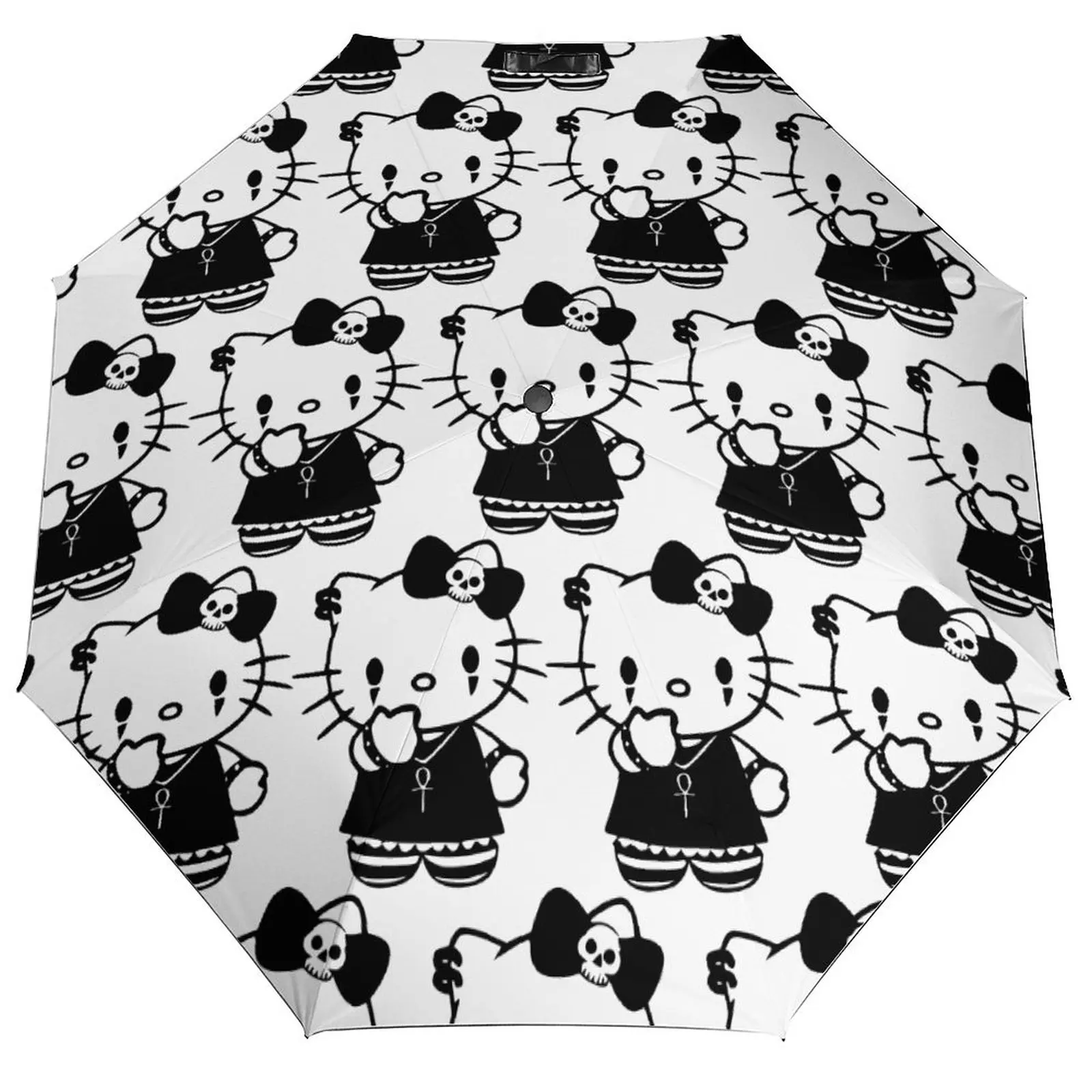 

Hello Kitty мультяшный кот, тройной автомобильный зонт, кавайный элегантный складной зонт, дизайн, дорожный солнцезащитный козырек, ветрозащитный зонт