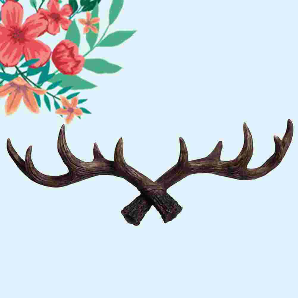 American Country Retro Antlers Wall Hanging Coat and Hat Hook Creative Resin Wall Hook Artware Home Furnishing Articles