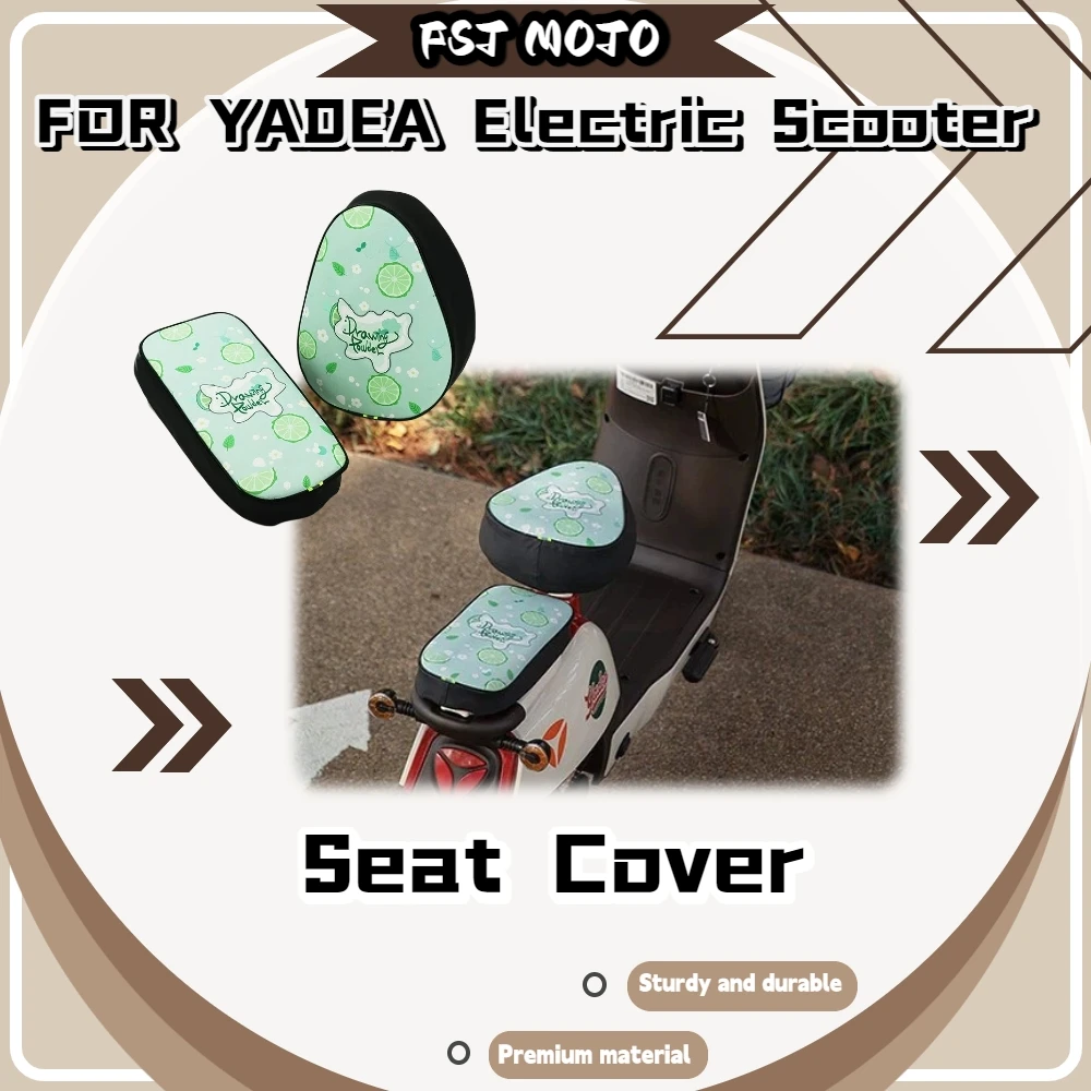 For YADEA Electric Bike Seat Cover Soft Thick Spollen Lining Waterproof Surface Anti-Slip Fixed Design All Seasons Cover