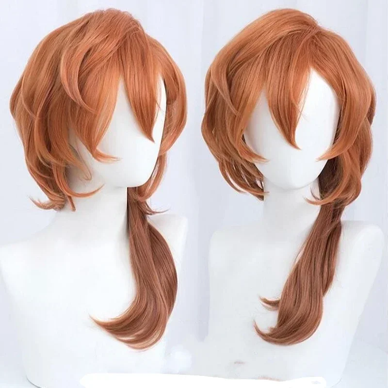 Halloween masks decorat High Quality Anime Bungo Stray Dogs Chuya Nakahara Chuuya Cosplay Wig Heat Resistant Synthetic Hair Wigs