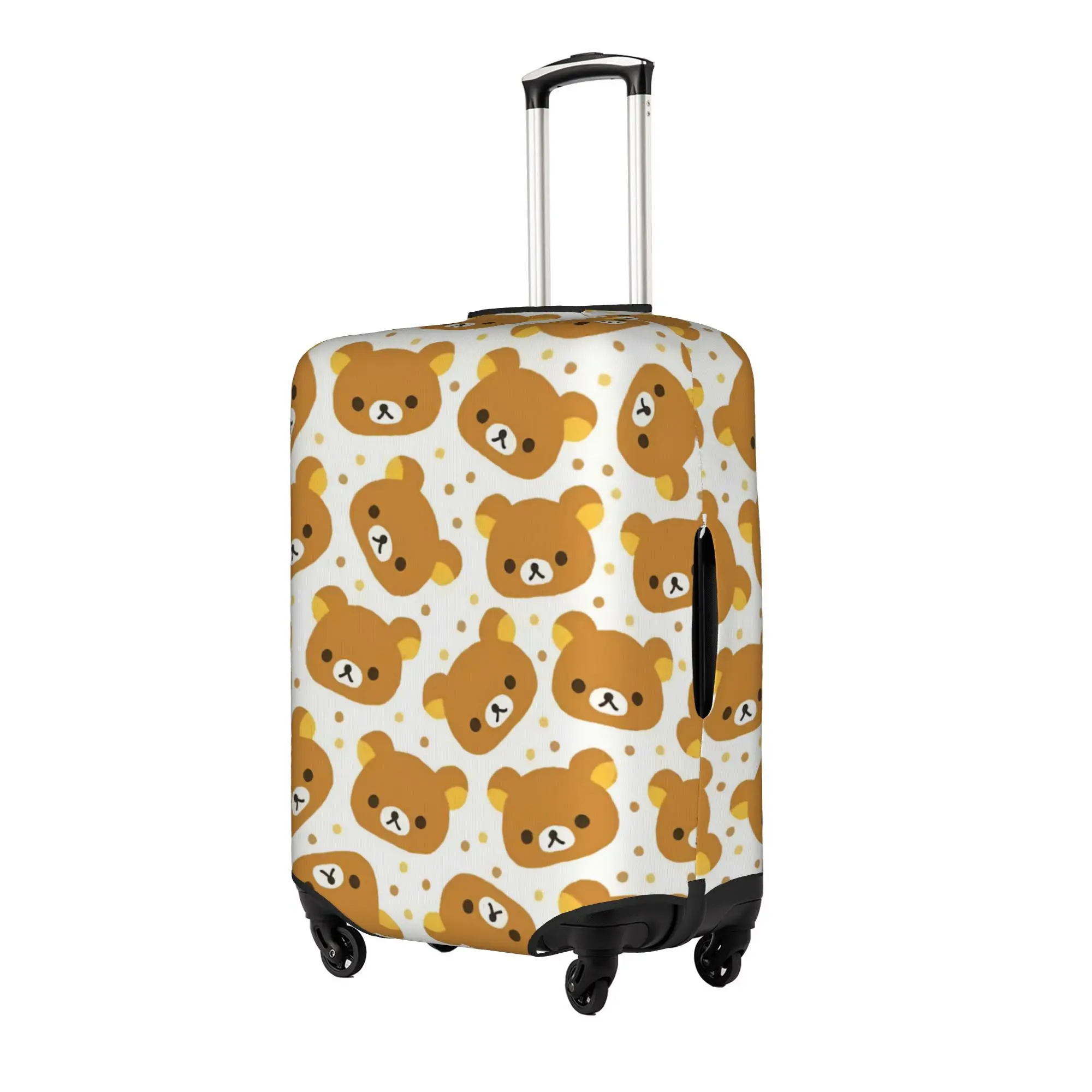 Custom R-Rilakkumas Suitcase Cover Washable Cute Cartoon Bear Luggage Covers Protector for 18-32 inch