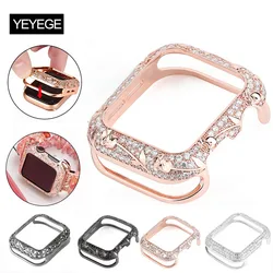 Luxury Diamond Case For Apple Watch 42mm 38mm 40mm 44mm Armor Copper Fashion Protective Cover Bumper For iWatch 9 8 41MM 45MM