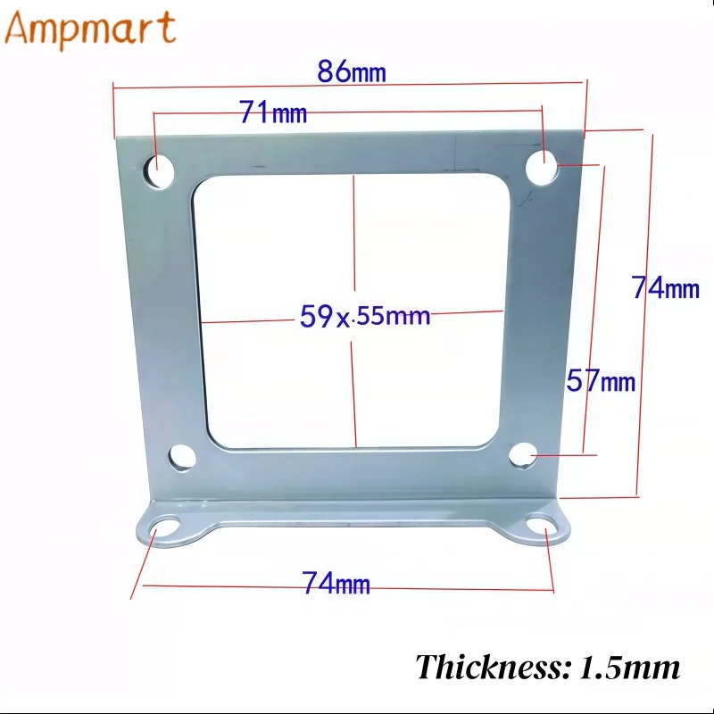Ampmart Horizontale Rahmenhalterungen für Röhrenverstärker-Transformatoren der Serien 76, 86, 96, 105, 114 und 133, 2 Stück – Detail 3
