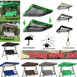 210D Garden Chair Cover Playground Patio Swing Chair Top Cover Waterproof Sunshade Canopy Seat Top Awning 190*132*15/150*50*10cm