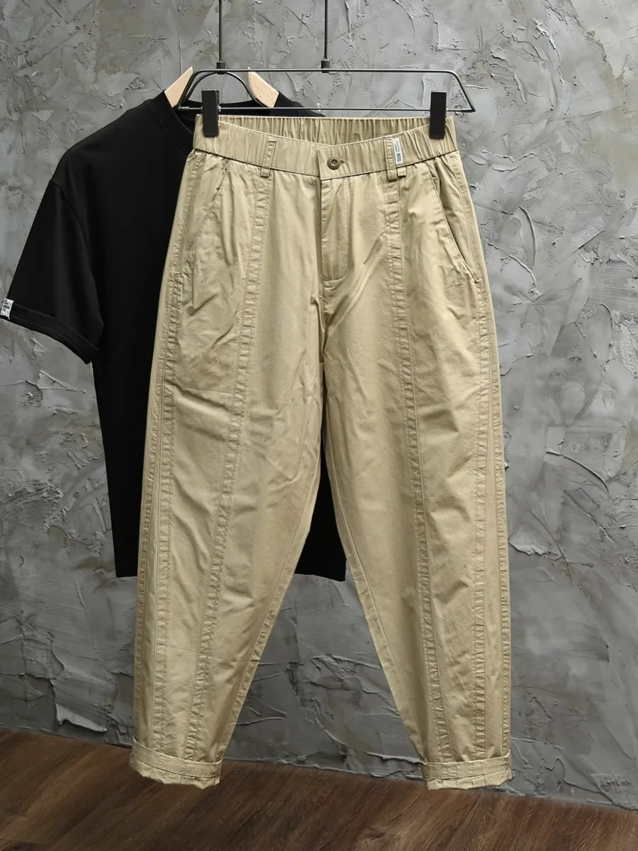

Khaki Thin Casual Pants Men's Spring Summer New Korean Version Trendy Loose Straight Tube Versatile Casual Workwear Long Trou...