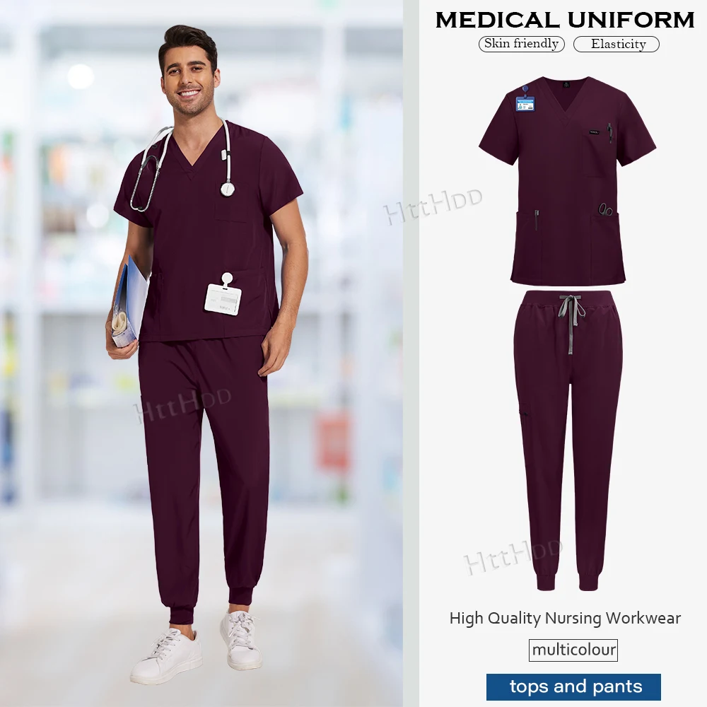 Peelings Uniformen setzt medizinische Pflege Betrieb Peeling Uniformen kurz ärmel ige Tops Hosen atmungsaktive elastische Arbeits kleidung Großhandel – Detail 11