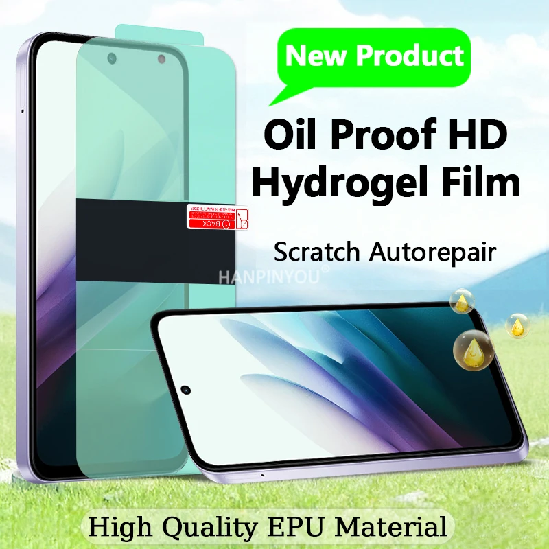 Ölbeständige Hydrogel-Folie für Xiaomi Redmi 15 5G 15A 15C Poco C85x Redmi 15 4G Positionierungs-Hydrophobe Weiche EPU-Displayschutzfolie