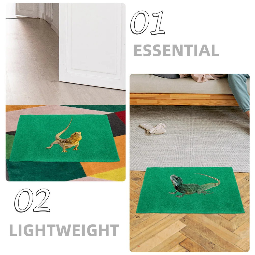 

3pcs Reptile Carpet Polyester Lizard Snake Turtle Terrarium Liner Wear-Resistant Moisture-Absorbing Floor Mat For Tortoise Cage
