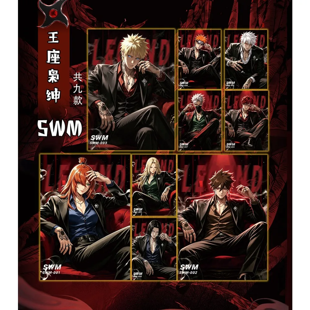 Naruto Rare Collection Cards Booster Box Fashion Trendy Street Art Design Anime Character Limited Edition Portrait Card Toy Gift