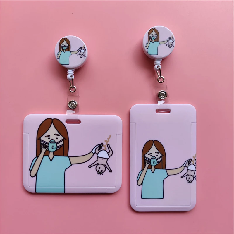 Arzt, Krankenschwester, einziehbarer Schnallen-Clip, Kartenhalter, horizontal, Business-Abzeichen, Rolle, Clip, Karteninhaber, Krankenhausarbeiter, zum Aufhängen, Ausweishalten – Detail 13