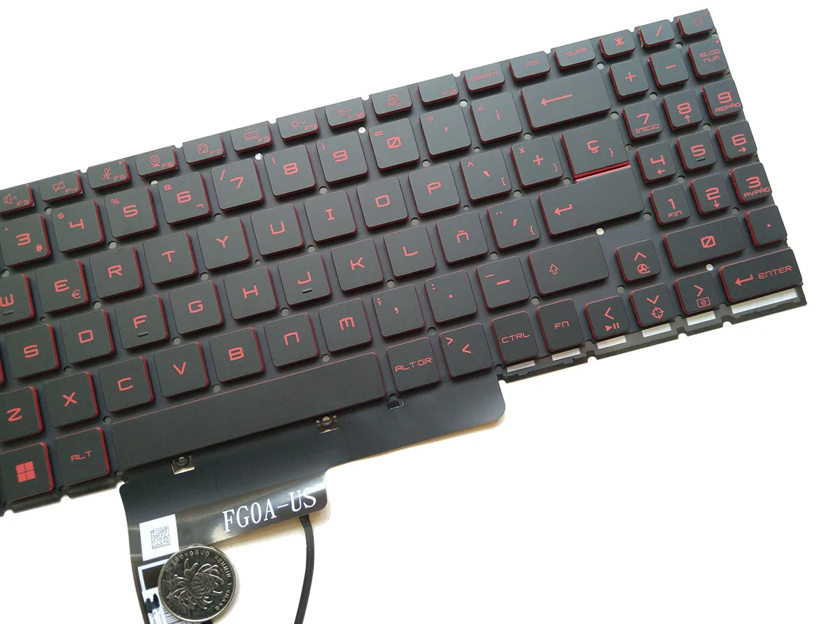 Imagem -03 - Teclado Retroiluminado Espanhol para Laptop Ms158k B5dd Ms-158k B5ed Katana Gf76 Ms-1581 Ms-1582 Ms-1583 Espanhol