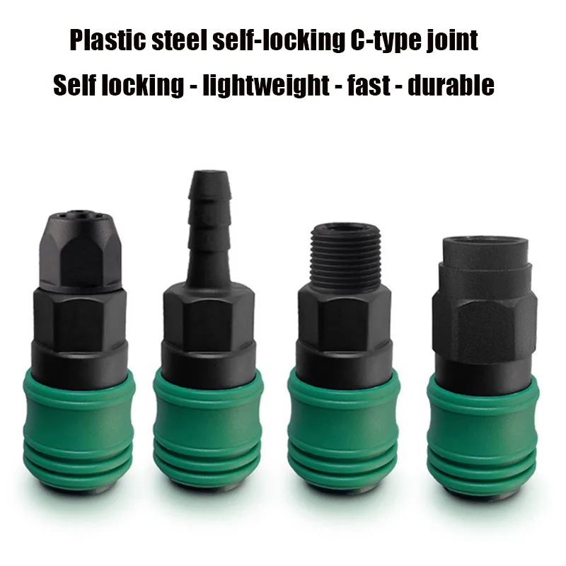 

Steel-Plastic Self-Locking Pneumatic C-Type Quick Coupler PP SP PF SF PH SH PM SM 20 30 40 for Air Gun Hose Air Pump Compressor