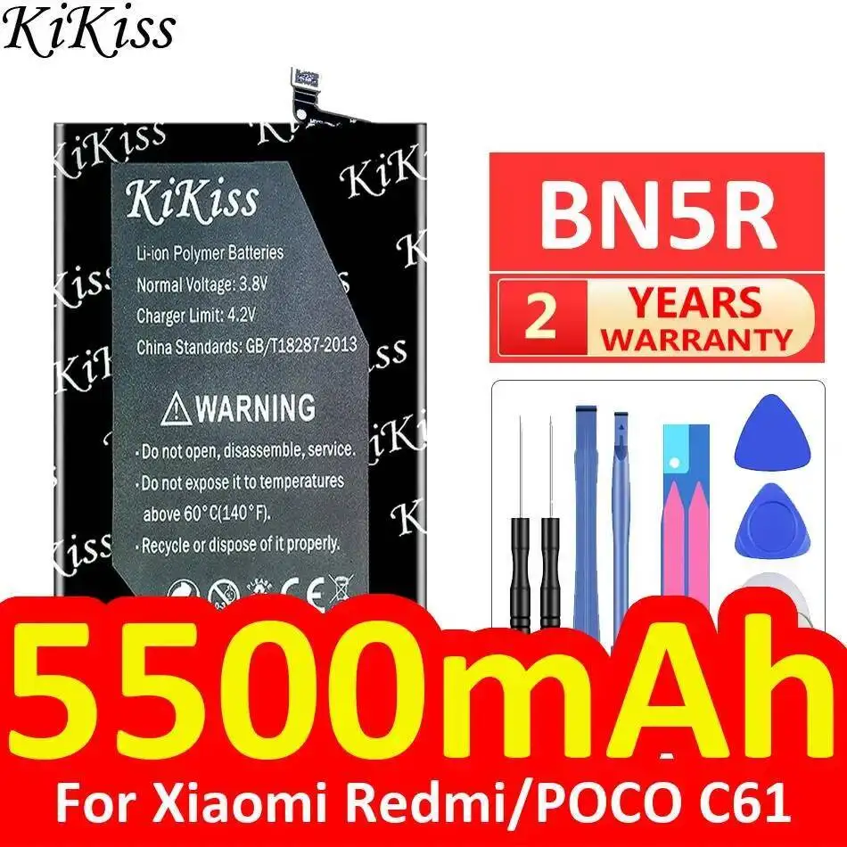 

5500 мАч аккумулятор мобильного телефона BN5R для Xiaomi Redmi Poco C61 легкий надежный источник питания