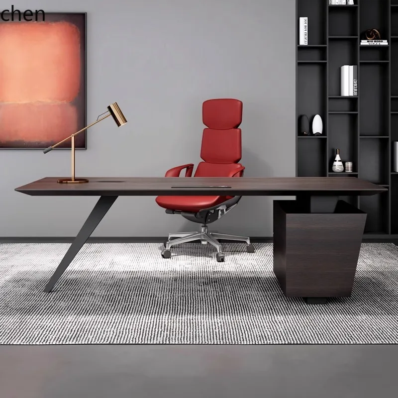 HT  Minimalist desk Designer study writing desk Household solid wood computer desk Ready to ship and purchase with peace of mind