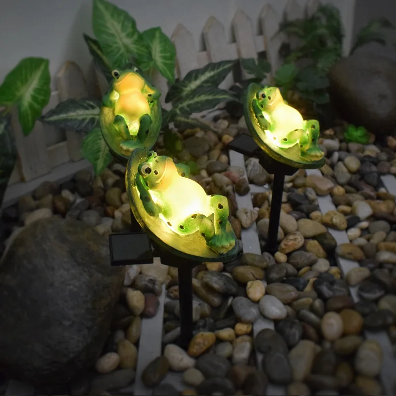 Solar Garden Light Frog Outdoor Personalized Waterproof Courtyard Light Villa Landscape Resin Decorative Light