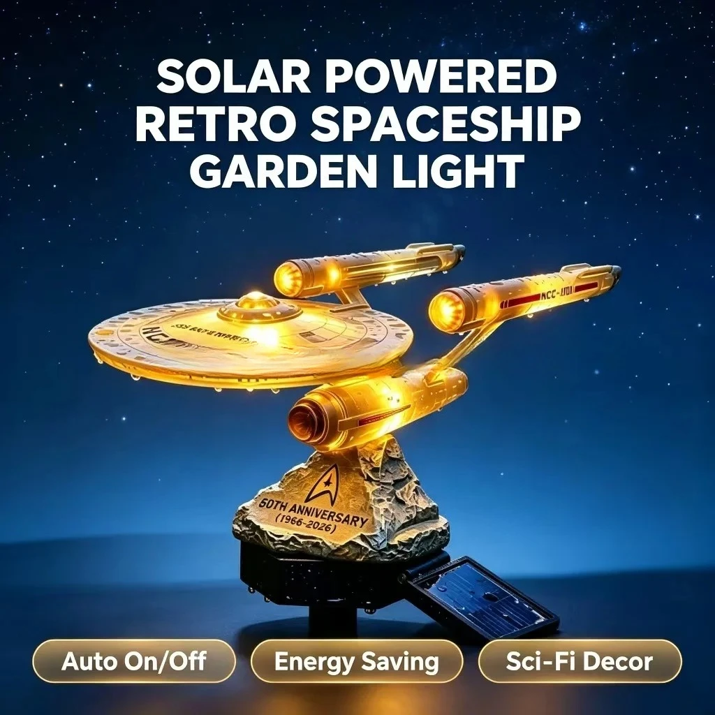 Retro Sci-Fi Spaceship Solar G - Smart Garden Light Camera review and price