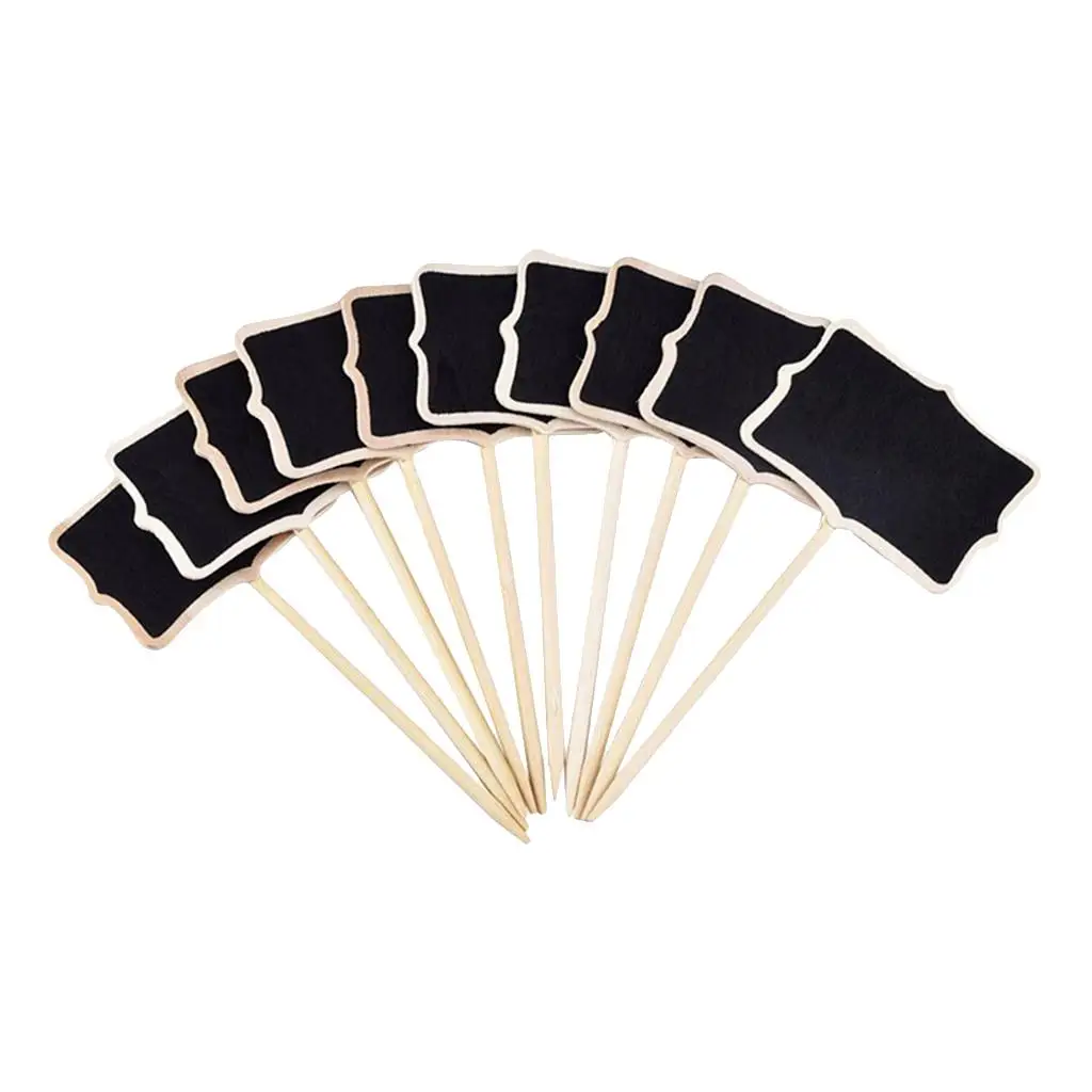 سبورة خشبية مستطيلة، لوحة رسائل خشبية صغيرة، مع حصة، عبوة من 10 قطع