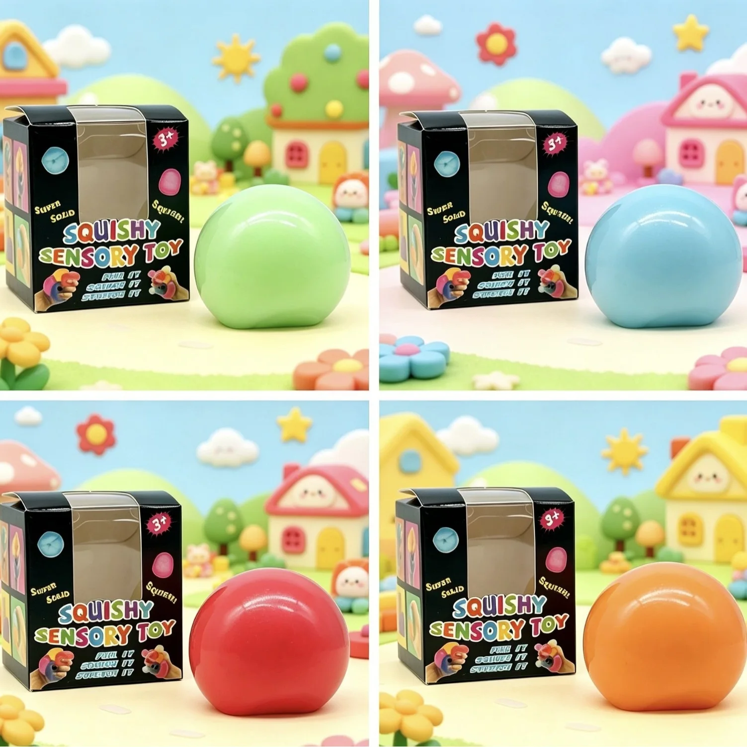 Popular Macaron 4.0 Flour Decompression Toy Ball Flour Macaron Kneading Music