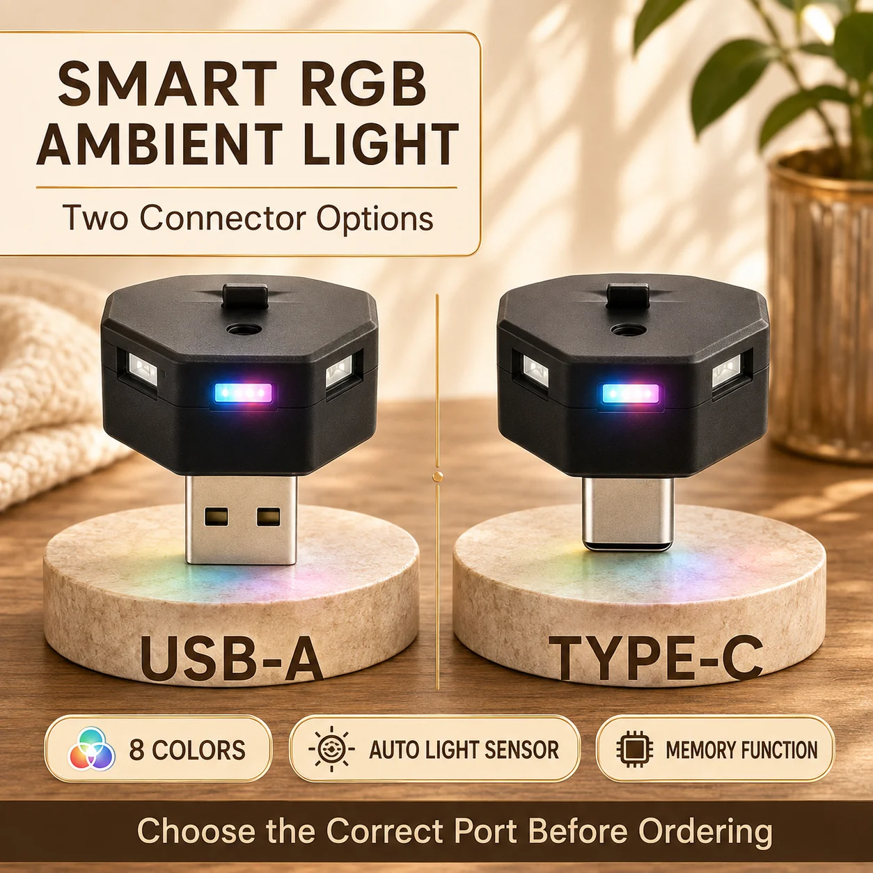 Mini TYPE-C/USB LED Atmosphere Light Car Light Ambient Night Light Decorative Neon Lamp Auto Interior Emergency Light