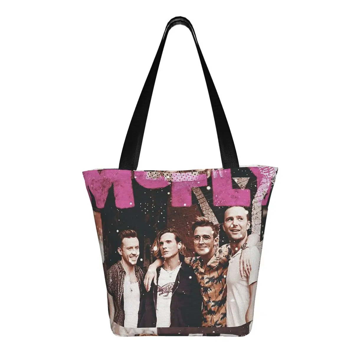 

Сумка-тоут для покупок McFly Band, холщовая сумка на плечо большой вместимости, продуктовая сумка для покупок для женщин