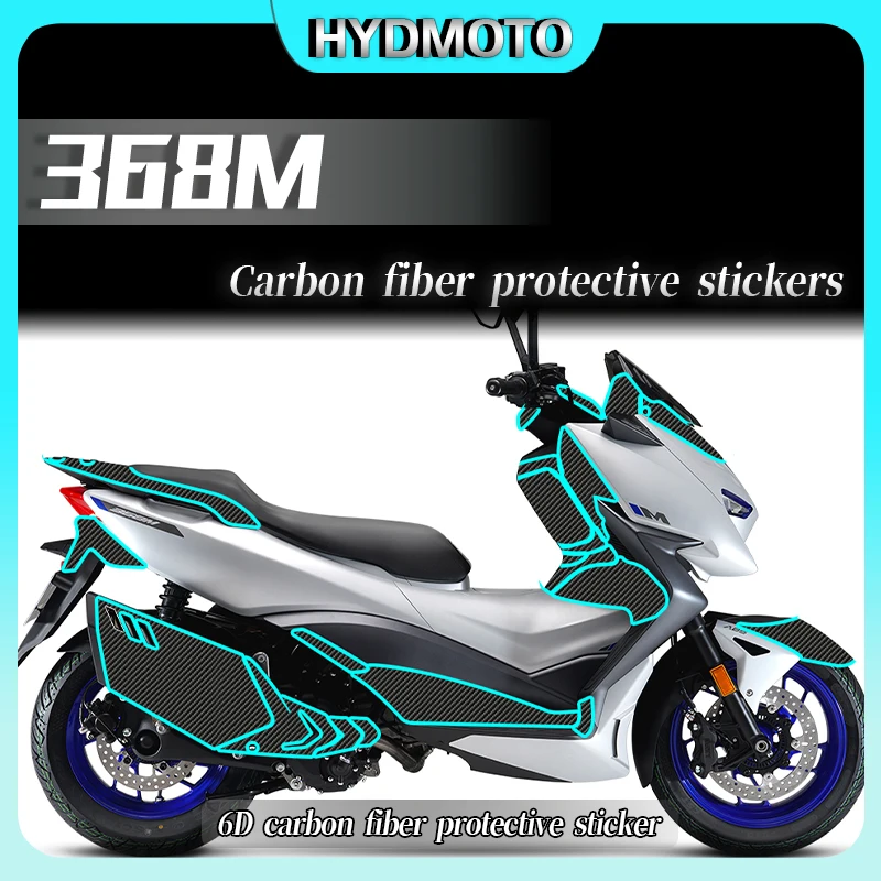 For ZONTES ZT368M 368 M 368m 2024 6D carbon fiber fuel tank sticker body protection sticker waterproof sticker film modification