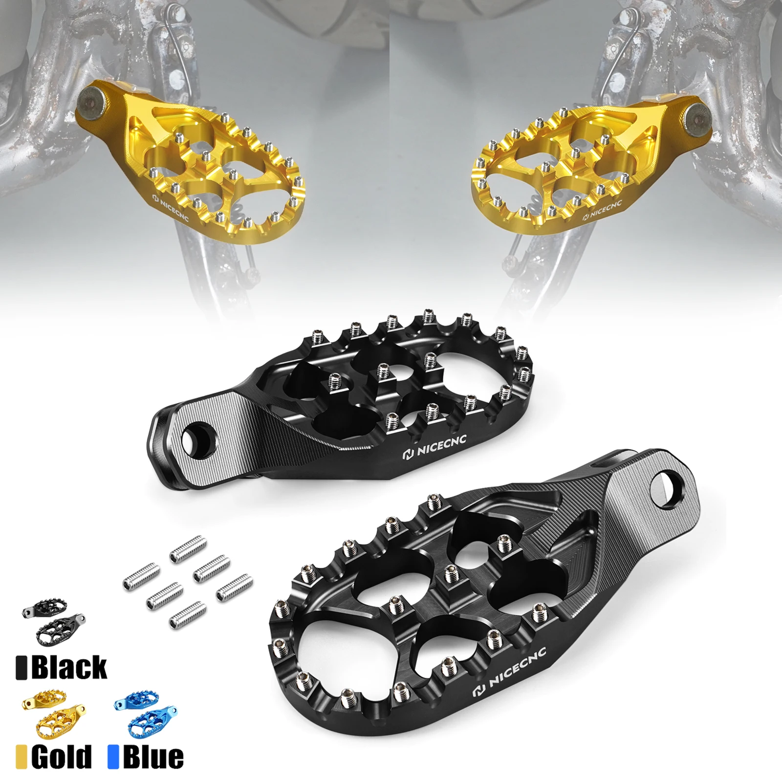 2024 For Suzuki DRZ400S 2000-2024 DRZ400SM 2005-2024 DR-Z400S DR-Z400SM Motorcycle Wide Foot Pegs Footrest Pedals 2023 2022 2021